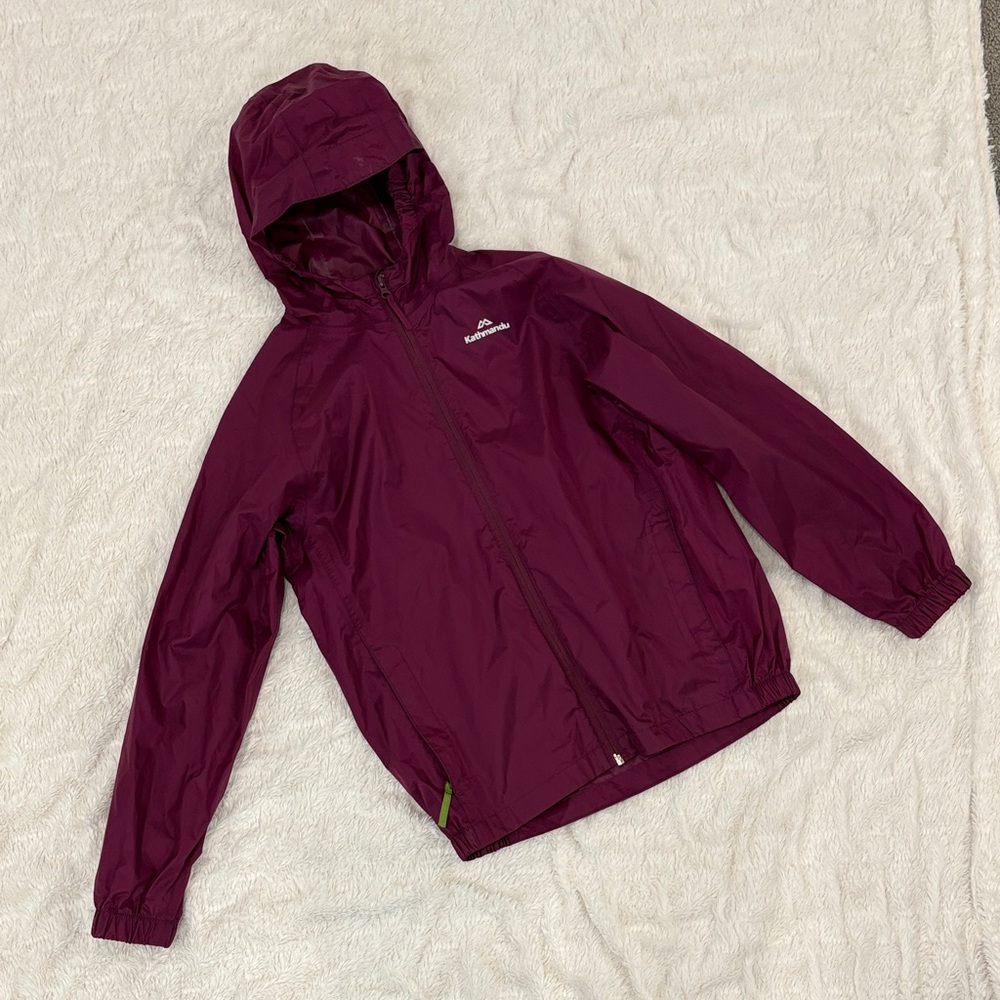Kathmandu Youth Large Girls Waterproof Pack & Go Purple Jacket NWOT